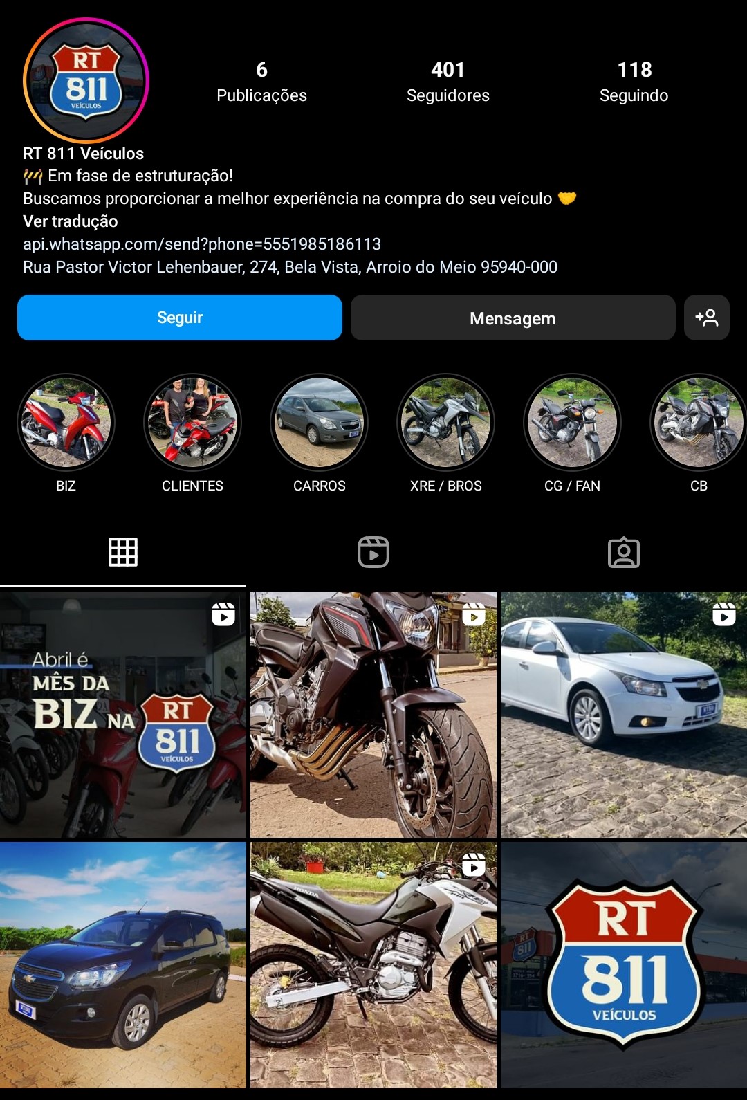 Perfil do Instagram